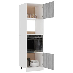 Avis vidaXL Armoire à micro-ondes Sonoma gris 60x57x207 cm