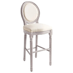 vidaXL Tabourets de bar lot de 2 blanc lin