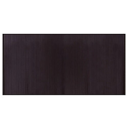 vidaXL Tapis rectangulaire marron foncé 100x200 cm bambou