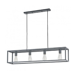 Luminaire Center Suspension industrielle et rétro Sigalo Gris sablé