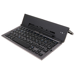 Triple clavier Bluetooth pliant sans fil en aluminium pour tablette gris