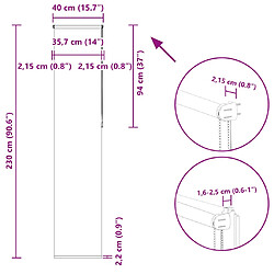 vidaXL Store enrouleur occultant largeur du tissu 35,7 cm polyester pas cher