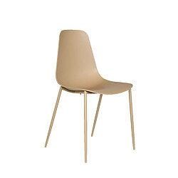 Alterego Chaise intérieur / extérieur 'FELIZ' beige en matière plastique et métal