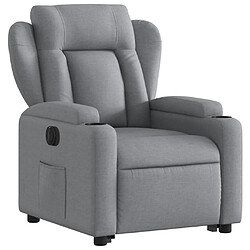 Avis vidaXL Fauteuil inclinable électrique gris clair tissu