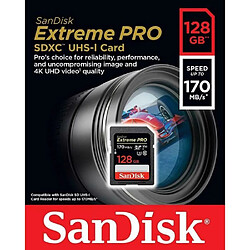 Acheter SANDISK Carte mémoire flash Extreme Pro - 128 Go - Video Class V30 / UHS-I U3 / Class10 - SDXC UHS-I