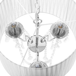 Beliani Lampe suspension EVANS Blanc pas cher