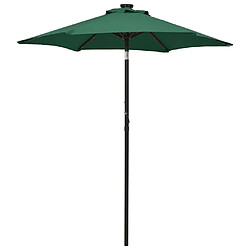 vidaXL Parasol de jardin avec lumières LED vert 200x211 cm aluminium