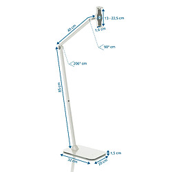 Acheter Support de sol pour tablette / téléphone portable FLEXMOBI STAND métal blanc hjh OFFICE