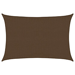 vidaXL Voile d'ombrage 160 g/m² Marron 3,5x5 m PEHD