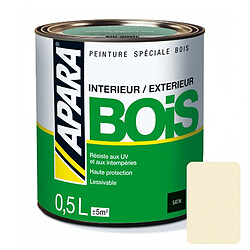 Peinture Bois Satin - APARA-0.5 litre-Blanc cassé (RAL 1015)