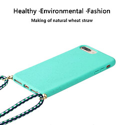 Coque en TPU souple avec sangle multifonction bleu pour votre Apple iPhone 6 Plus/6s Plus/7 Plus/8 Plus 5.5 pouces