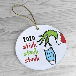 10x Stink Stank Stunk Ornament Grinch Hand Christmas Cadeaux Décoratifs