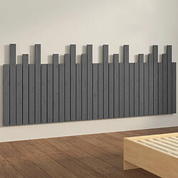 Avis vidaXL Tête de lit murale Gris 204x3x80 cm Bois massif de pin