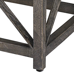 Acheter WOMO-DESIGN Table d'appoint gris en bois de manguier massif Florence 45x45x55 cm