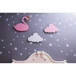 HOMEMANIA Lampe Murale Cloud - Cloud, Applique - pour les enfants - pour la chambre des enfants - Blanc en MDF, 40 x 3 x 25 cm, 1 x LED Strip, Max 14,4 W, 600LM pas cher