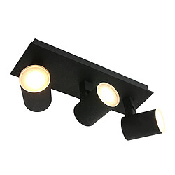 Lumière Plafonnier Barre Droite Noir Mat IP44