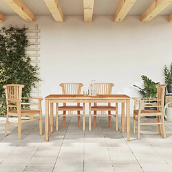 Maison Chic Ensemble de salle à manger de jardin 5 pcs,Table et chaises d'extérieur Bois de teck massif -GKD225647