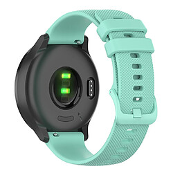 Bracelet en silicone texture de grille, réglable, cyan pour votre Garmin Vivomove Sport/Venu 2 Plus 20mm