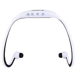 Wewoo Casque Bluetooth Sport blanc + noir pour les smartphone et iPad ordinateur portable MP3 ou autres périphériques audio, stockage maximum: 32 Go + étanche à la transpiration stéréo sans fil écouteurs intra-auriculaires avec micro SD / TF carte,