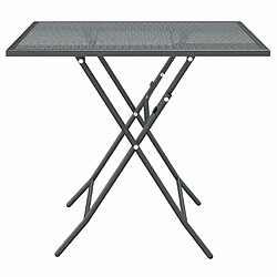 Maison Chic Mobilier à dîner 3 pcs de jardin - Ensemble table et chaises d'extérieur - Salon/Mobilier de jardin classique Maille Métal Anthracite -MN94960 pas cher