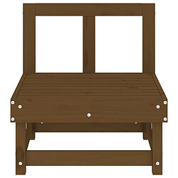 Acheter Maison Chic Canapés centraux de jardin 2 pcs | Canapé Sofa d'extérieur | Fauteuil terrasse marron miel bois de pin solide -MN60306