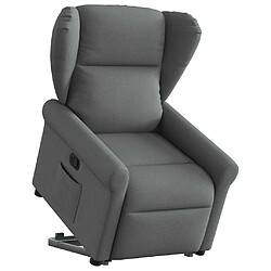 vidaXL Fauteuil inclinable Gris foncé Tissu