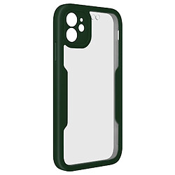 Avizar Coque iPhone 11 Dos Plexiglas Avant Polymère Coins Renforcés Contour vert