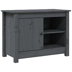 vidaXL Meuble TV Gris 70x36,5x52 cm Bois de pin massif