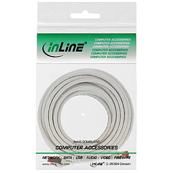 Câble de raccordement InLine® S / FTP PiMF Cat.6 250 MHz sans cuivre, sans halogène, blanc, 5 m