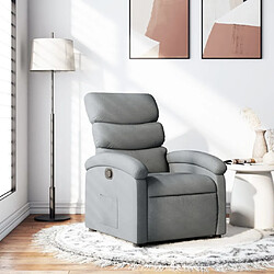 Maison Chic Fauteuil inclinable,Fauteuil luxe de relaxation Gris clair Tissu -MN22589