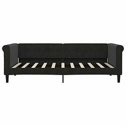 Avis Maison Chic Lit de jour avec matelas, Lit de repos Lit d'invité pour Salon Chambre,Canapé-lit noir 90x190 cm velours -MN80084