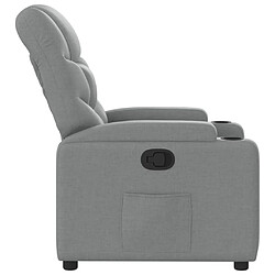 Avis vidaXL Fauteuil inclinable Gris clair Tissu