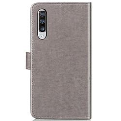 Avis Wewoo Housse Coque Étui en cuir à Motif fleurs pressées Lucky Clover pour Galaxy A70avec porte-cartes et & Portefeuille et dragonne Gris