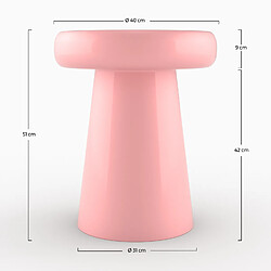 Rendez Vous Deco Table d'appoint Anouk en métal rose D40 cm