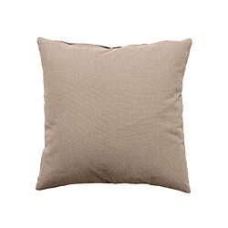 Toilinux Coussin uni effet Bachette déhoussable - 40 x 40 cm - Taupe