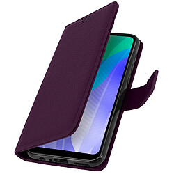 Avizar Housse Huawei Y6p Étui Folio Porte carte Support Vidéo - violet