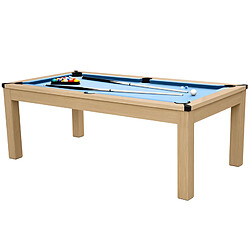 Avis Rendez Vous Deco Table de Billard Eddie convertible hêtre tapis bleu