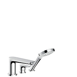 Hansgrohe Talis E 3 trous Montage sur gorge Mitigeur de robinet de baignoire, Chrome 71730000