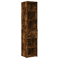 vidaXL Buffet haut chêne fumé 40x42,5x185 cm bois d'ingénierie