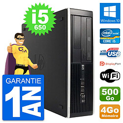 PC HP 8100 Elite SFF Intel Core i5-650 RAM 4Go Disque Dur 500Go Windows 10 Wifi - Occasion