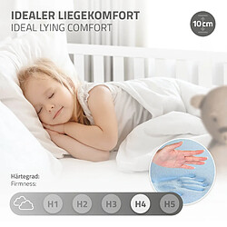 Avis ML-Design Lit enfant+matelas Lit maison Cadre de lit simple Protection antichute Blanc 90x200cm