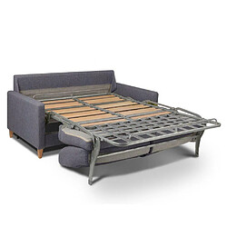 Avis Inside 75 Canapé convertible OGGETTO matelas 16 cm système express sommier lattes 120cm RENATONISI velours gris anthracite