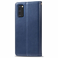 Avis Wewoo Housse Coque Pour Galaxy S11e Boucle en cuir de couleur unie rétro de protection téléphone portable avec cadre photo et fente carte et portefeuille et fonction de support bleu