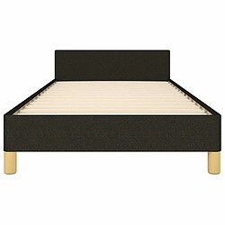 Maison Chic Lit adulte - Cadre Structure de lit avec tête de lit Contemporain Noir 90x200 cm Tissu -MN66710 pas cher