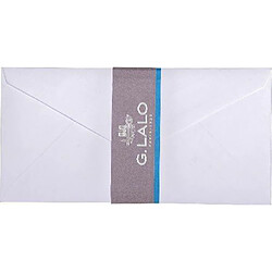 G.Lalo 20 Enveloppes Doublée/Vélin/Gommée 110 x 220 Blanc