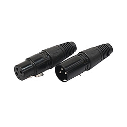 Acheter 10x Paires 3Pin XLR Jack Connecteur Femêlle À Mâle Plug Audio Microphone Audio