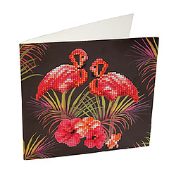 Megacrea Carte à diamanter Strass Crystal Art Flamant Rose 18 cm - KIT DIAMANT