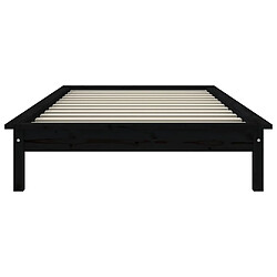 Acheter vidaXL Cadre de lit sans matelas noir bois massif