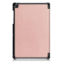 Avis Etui en PU triple pli avec support or rose pour votre Samsung Galaxy Tab S5e SM-T720/SM-T725