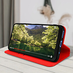 Acheter Avizar Housse Xiaomi Redmi 10C Clapet Portefeuille Support Vidéo rouge